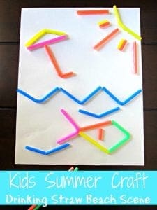 Kids summer craft straw