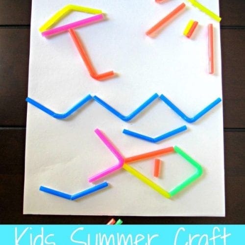 Kids summer craft straw