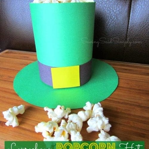Leprechaun popcorn hat kids craft