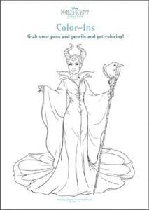 Free Maleficent coloring pages