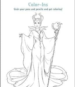 Free Maleficent coloring pages