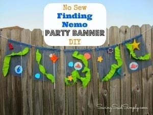 No sew finding nemo party banner DIY
