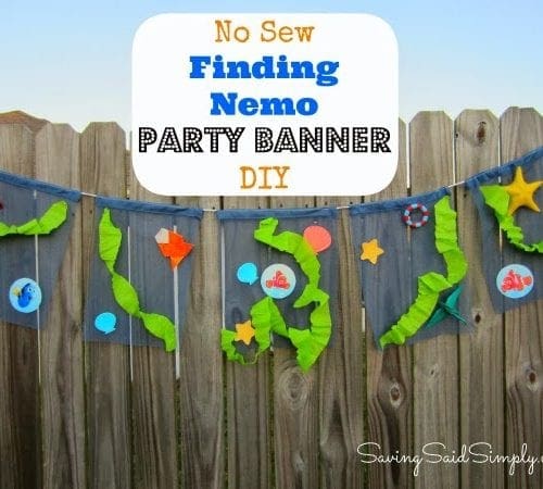 No sew finding nemo party banner DIY