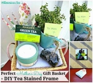 DIY tea stained frame