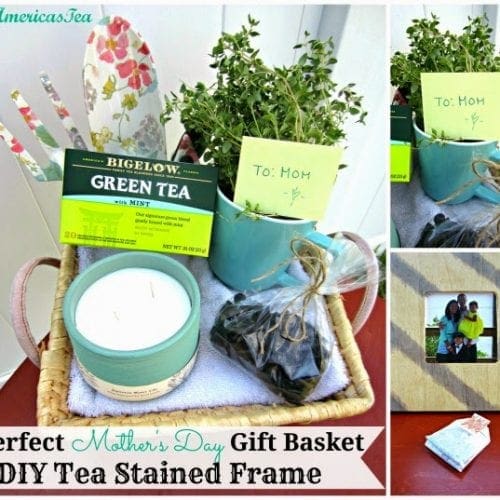 DIY tea stained frame