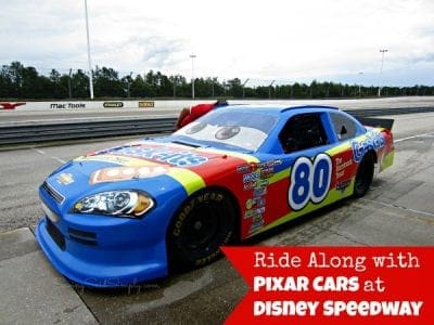 Ride along with Pixar Cars at Disney speedway
