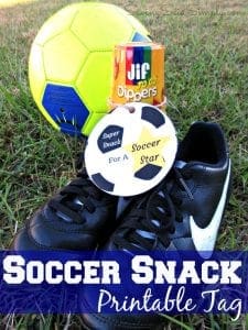 Free soccer snack printable