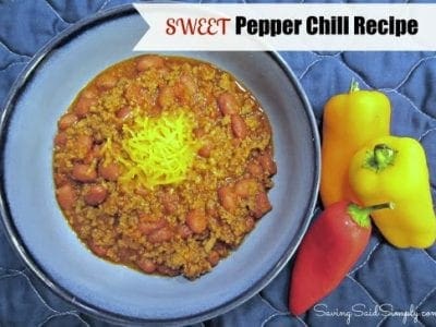 Sweet pepper chili recipe