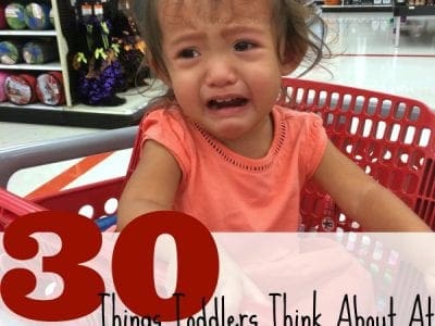 Things toddlers think about at Target