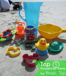 Top household items for beach toys