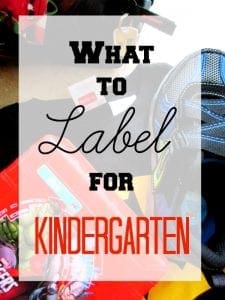 What to label for kindergarten