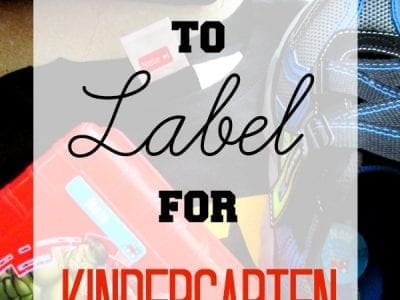 What to label for kindergarten