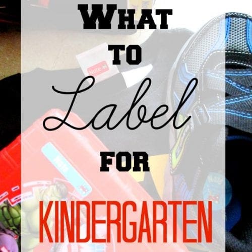 What to label for kindergarten