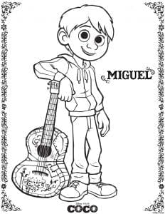 Free Coco coloring sheets