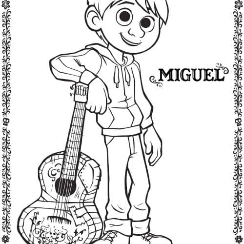 Free Coco coloring sheets