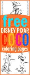 Free Disney coco coloring sheets pinterest