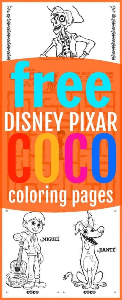 FREE Coco Coloring Sheets + Kids Activities #PixarCoco - Raising Whasians Free Disney coco coloring sheets pinterest