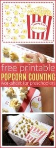 Free popcorn counting printable pinterest