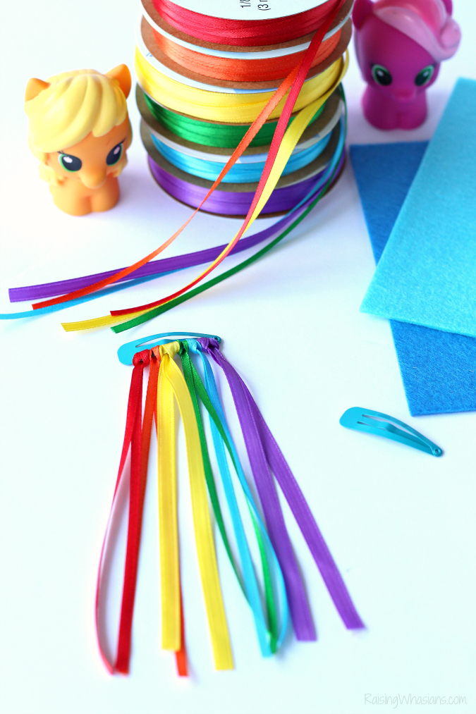 Rainbow dash hair clip diy Rainbow dash hair clip diy