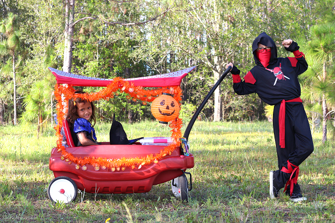 DIY trick-or-treat wagon
