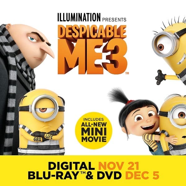 Celebrate Despicable Me 3 Special Edition Release + Family Movie Night Ideas - Raising Whasians Despicable me 3 home release details