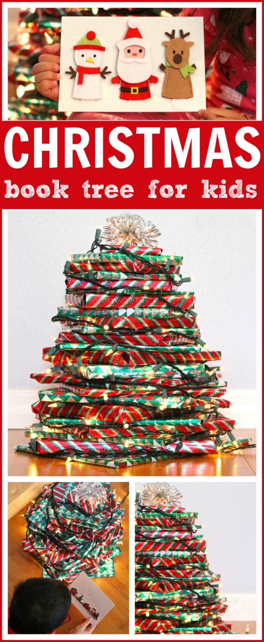 Christmas book tree advent pinterest