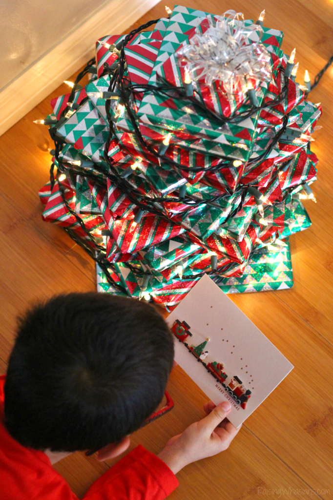 Easy Christmas Book Tree - Raising Whasians Christmas book tree for kids