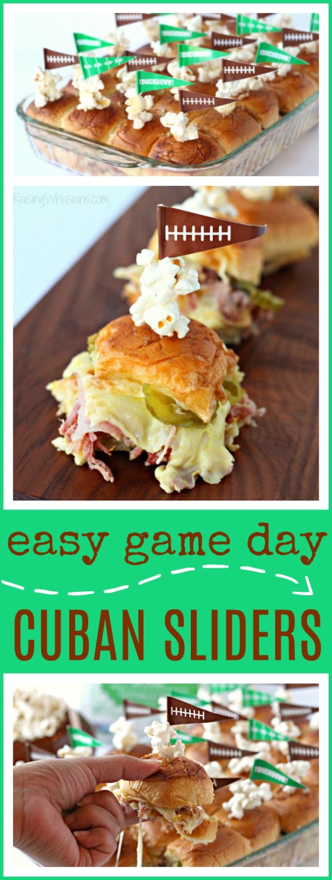 Easy game day Cuban sliders