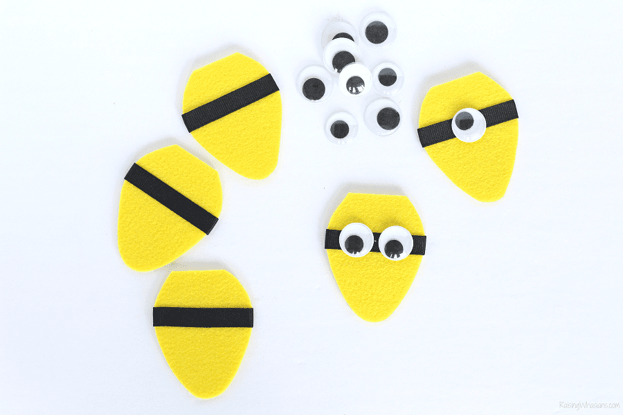 Festive DIY Minions Garland for a (NON) Despicable Christmas Card Display - Raising Whasians Minions Christmas craft