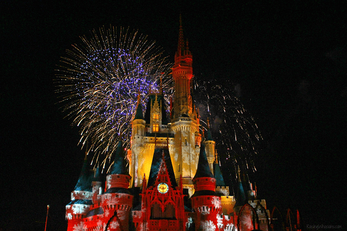 Holiday wishes fireworks show