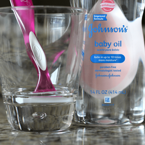 Shaving razor hack baby oil