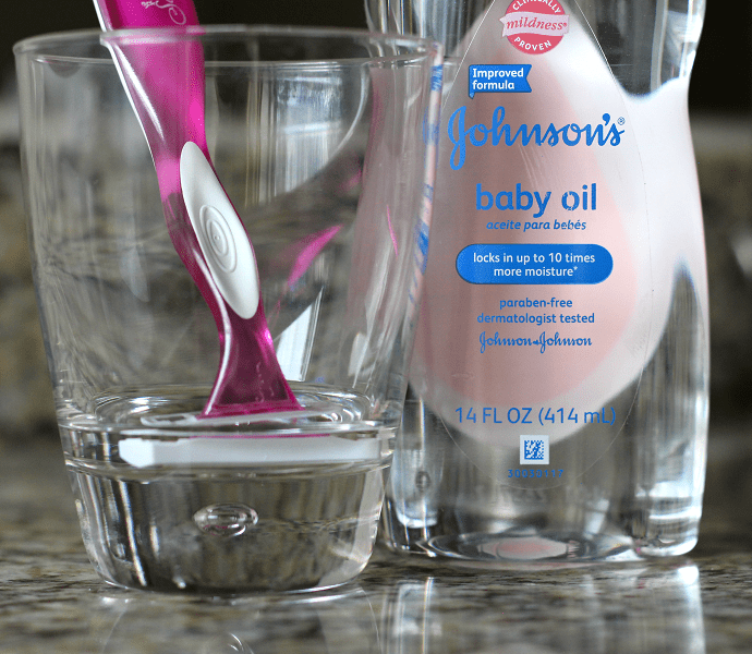 Shaving razor hack baby oil