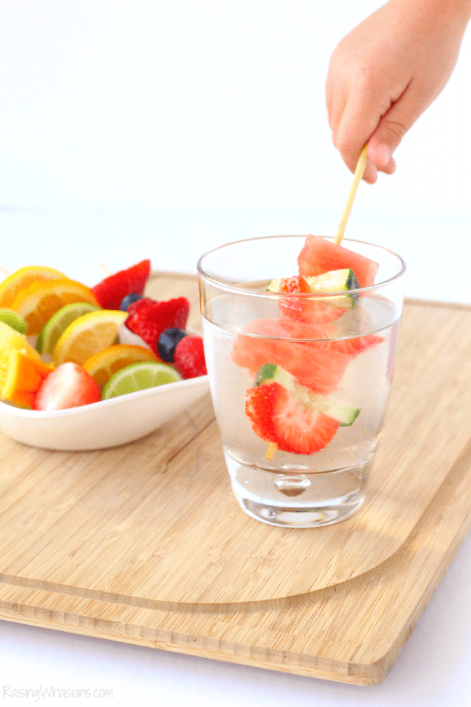 Infused water fun for kids 8 Fruit Infused Water Recipes Kids Will Actually Drink + Stir Stick Idea | Swap juice for these healthy & fun fruit infused water ideas for kids + stir sticks, perfect for lunch boxes #Recipe #Healthy #DrinkRecipe #Lunch