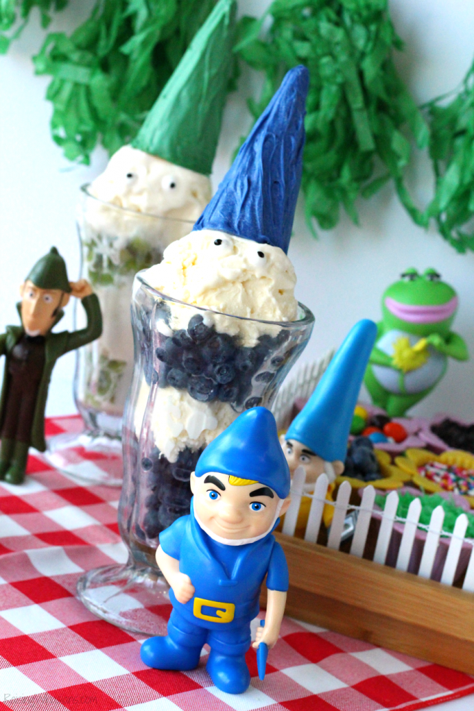 Who can say "gnome" to ice cream? Gather the family for these easy Sherlock Gnomes Ice Cream Party Ideas to celebrate the movie sequel to Gnomeo & Juliet - This icecream party is the perfect summer party for kids or movie party for families. #PartyPlanning #SummerFun 