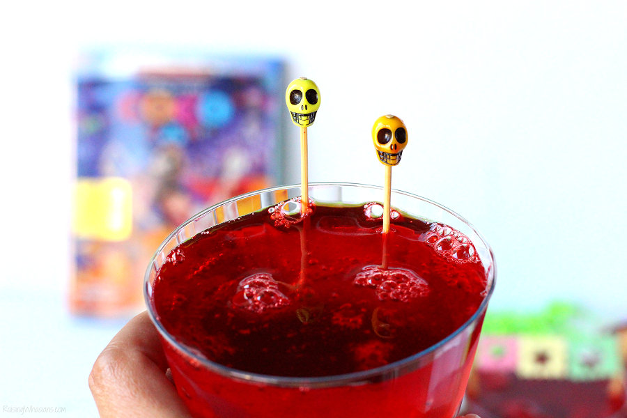 Coco party ideas Easy Disney Pixar Coco Dessert Idea | Celebrate Disney•Pixar’s Coco at home Blu-Ray release with these fun jello cup desserts, perfect for family movie night or party! #Disney #DisneyParty #PartyPlanning #MovieNight #Recipe