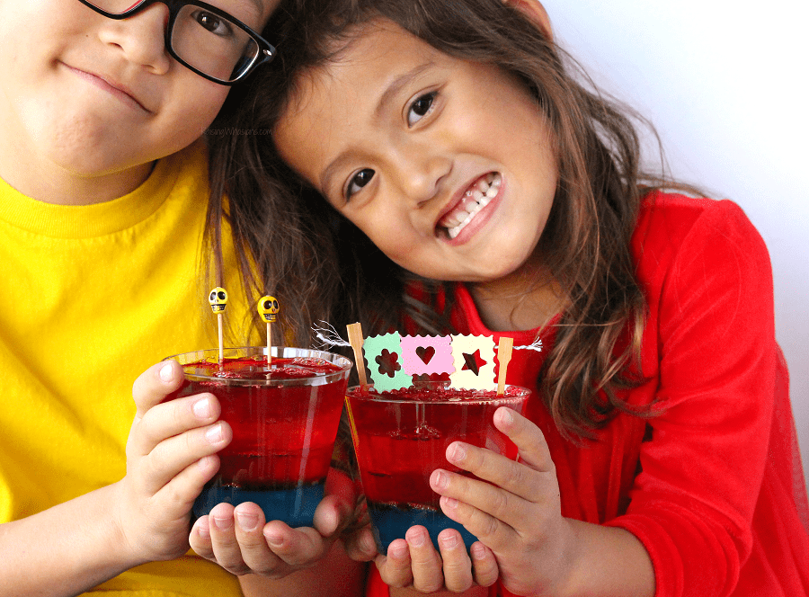 Pixar coco dessert idea Easy Disney Pixar Coco Dessert Idea | Celebrate Disney•Pixar’s Coco at home Blu-Ray release with these fun jello cup desserts, perfect for family movie night or party! #Disney #DisneyParty #PartyPlanning #MovieNight #Recipe