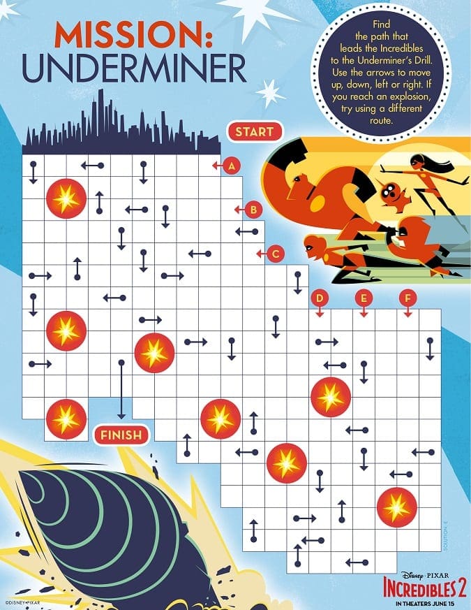 Free Incredibles 2 printables Free Incredibles 2 printables