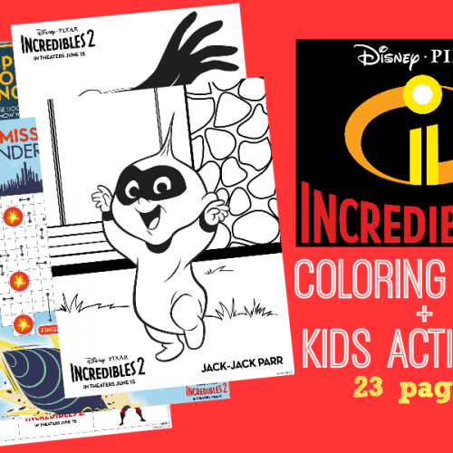 Free Incredibles 2 coloring sheets