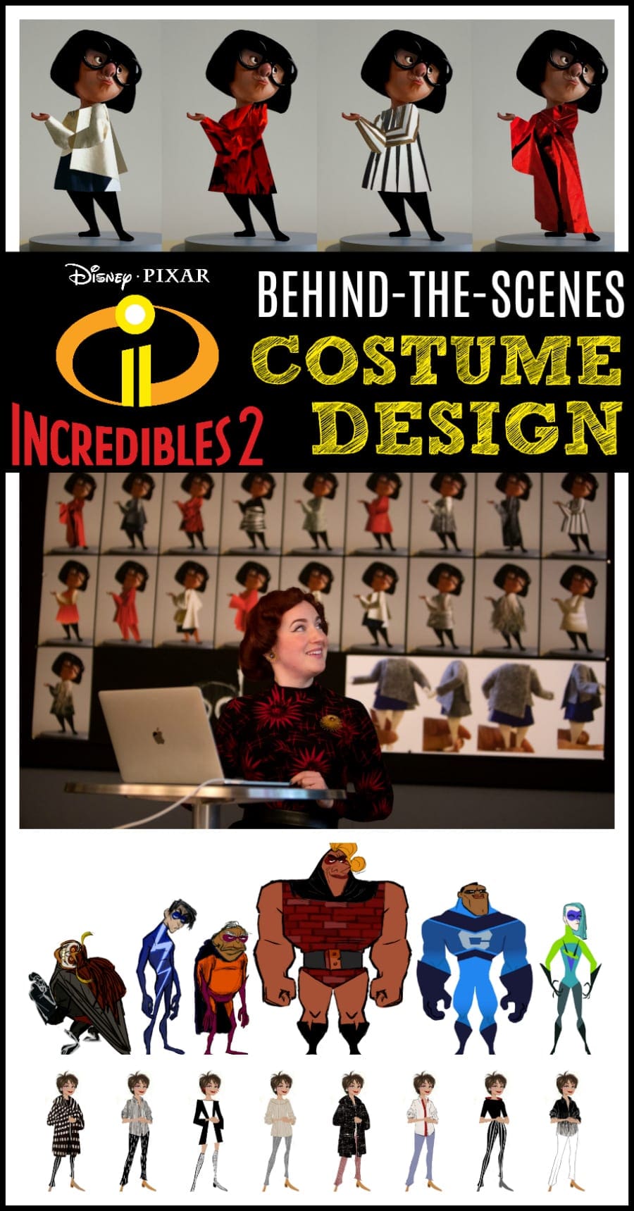 Incredibles 2 behind the scenes costumes