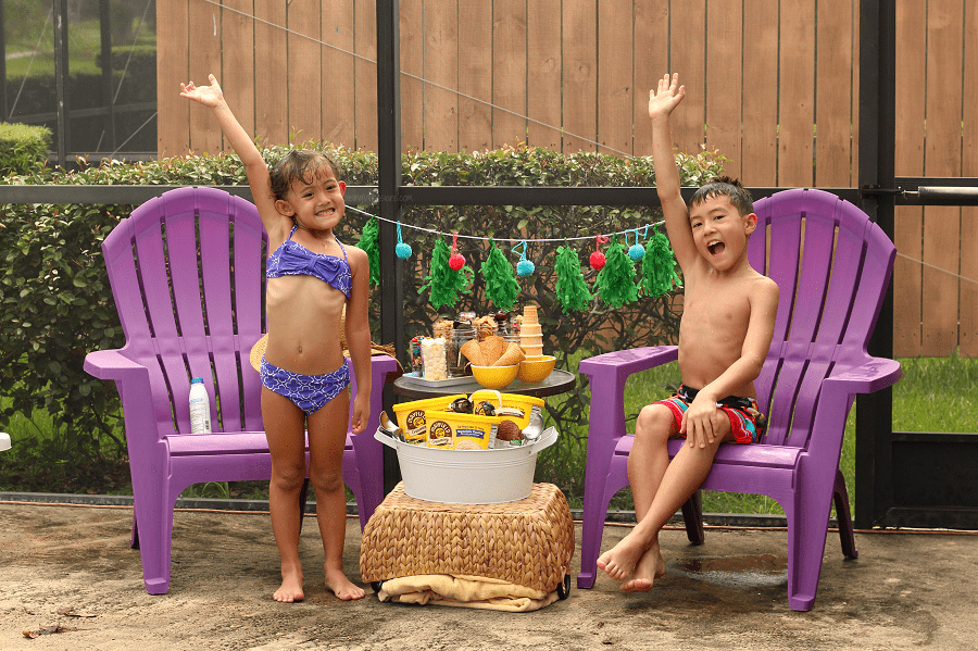 Ice cream pool party ideas
