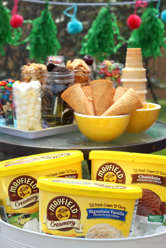 Poolside ice cream party