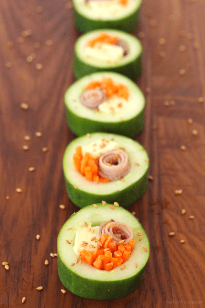 Cucumber sushi ideas Kid Friendly Cucumber Sushi for Back-to-School | Quick & fun kids lunchbox idea - perfect for school lunches! Healthy & easy gluten & sandwich free recipe - This school lunch recipe would be perfect for a gluten free meal plan or as an appetizer for a party. #GlutenFree #GlutenFreeRecipe #LunchBox #LunchBoxRecipe #MealPlan #appetizer