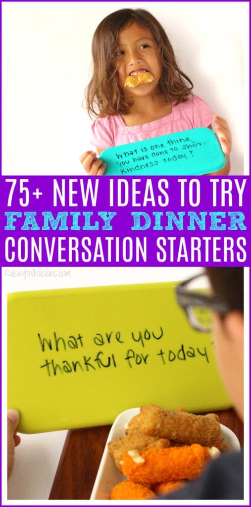 Family dinner conversation starter ideas