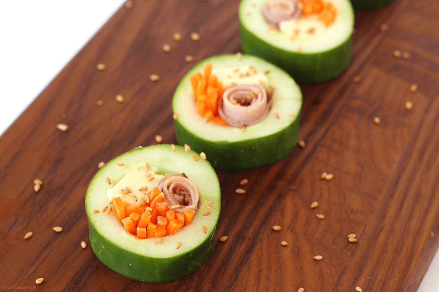 Sushi for kids lunches Kid Friendly Cucumber Sushi for Back-to-School | Quick & fun kids lunchbox idea - perfect for school lunches! Healthy & easy gluten & sandwich free recipe - This school lunch recipe would be perfect for a gluten free meal plan or as an appetizer for a party. #GlutenFree #GlutenFreeRecipe #LunchBox #LunchBoxRecipe #MealPlan #appetizer