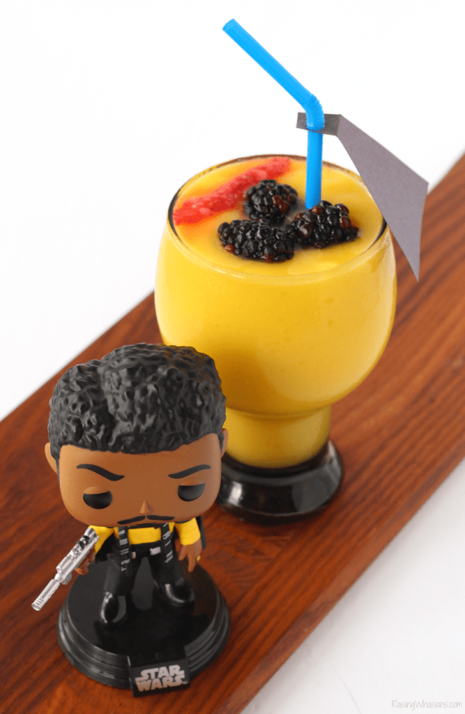 Lando Calrissian party drink Lando Calrissian party drink Lando Calrissian Smoothie for Solo: A Star Wars Story on Blu-Ray Lando Calrissian Smoothie for Solo: A Star Wars Story on Blu-Ray on September 25, 2018 | Celebrate the DVD release with this kid friendly party drink idea #Smoothie #Recipe #StarWars #SmoothieRecipe