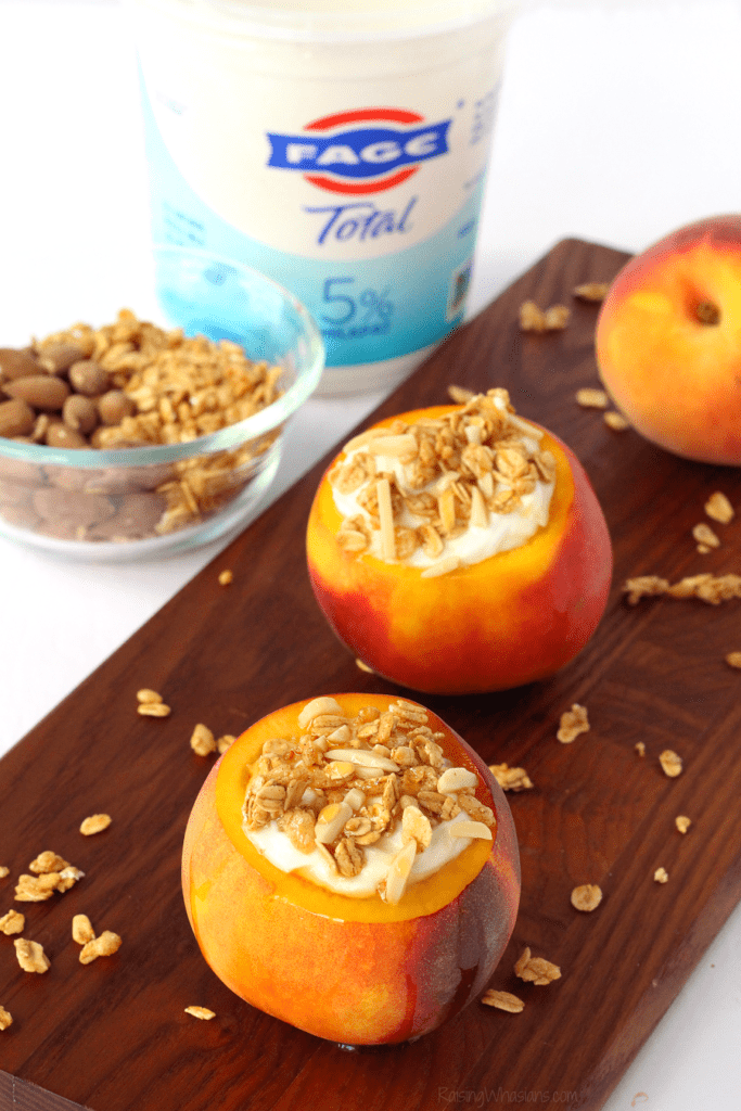 Peach yogurt bowl Peach yogurt bowl 4 Unique Fruit Bowls for a Kid-Friendly Yogurt Bar | Make this easy & FUN after-school yogurt bar for kids, because these ideas taste better in a fruit bowl #Recipe #Breakfast #BreakfastRecipe #HealthyRecipe
