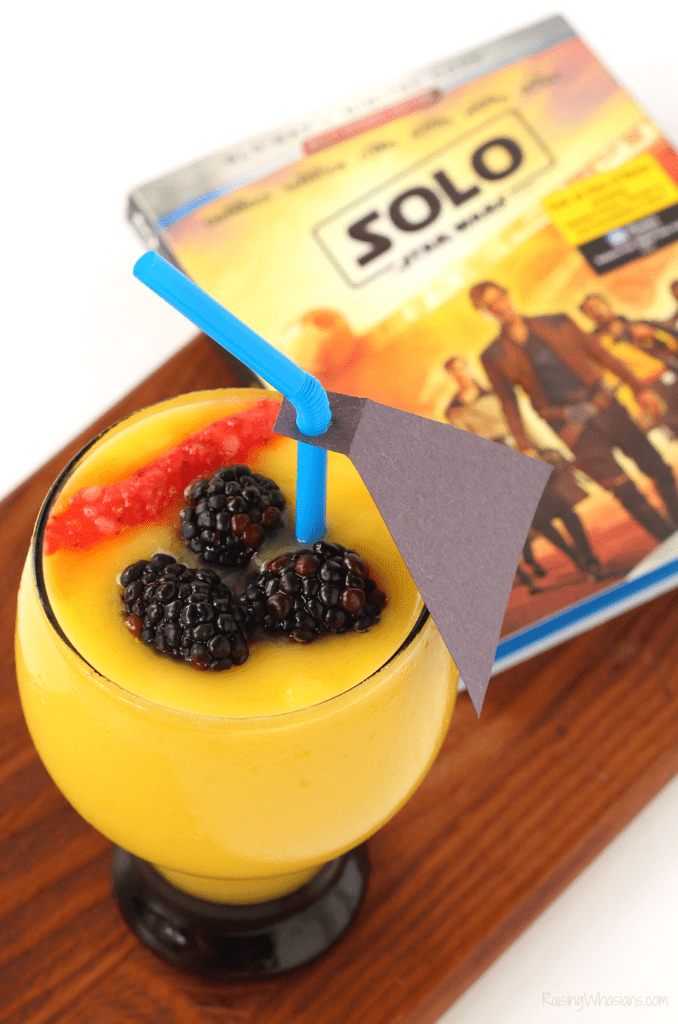 Star wars drink for kids Star wars drink for kids Lando Calrissian Smoothie for Solo: A Star Wars Story on Blu-Ray Lando Calrissian Smoothie for Solo: A Star Wars Story on Blu-Ray on September 25, 2018 | Celebrate the DVD release with this kid friendly party drink idea #Smoothie #Recipe #StarWars #SmoothieRecipe