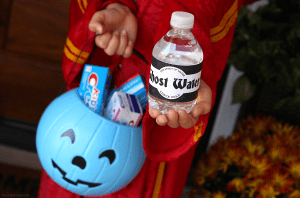 Free Halloween water bottle labels printable