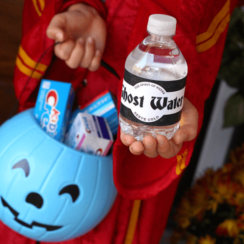 Free Halloween water bottle labels printable