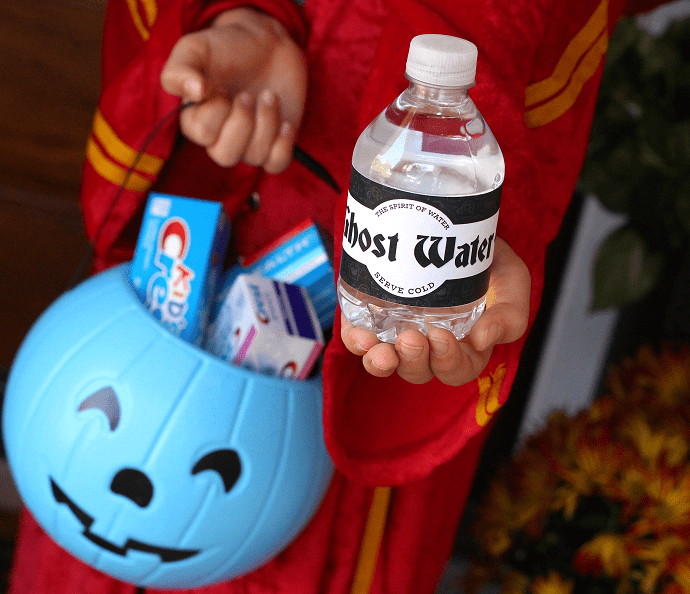 Free Halloween water bottle labels printable